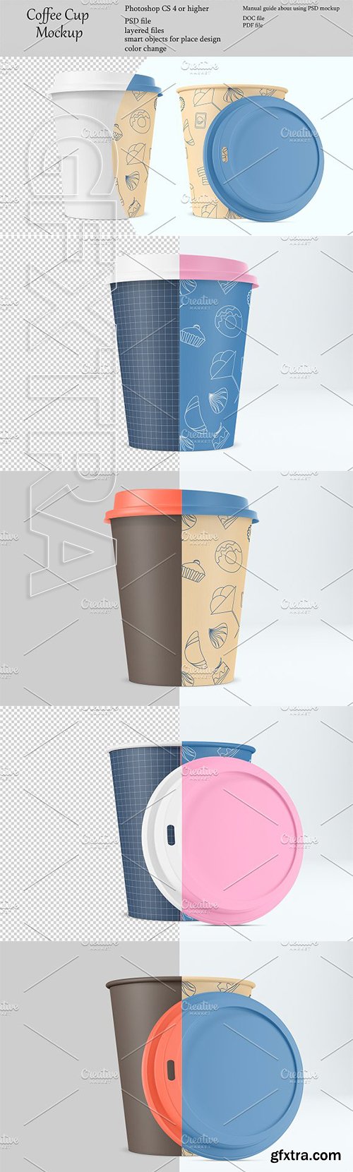 CreativeMarket - Coffee cup mockup PSD mockup 3224707