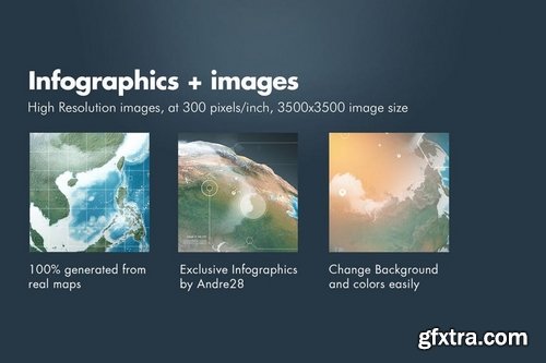 Illustrations of the Earth with Infographics v2