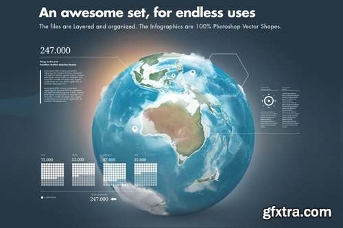 Illustrations of the Earth with Infographics v2