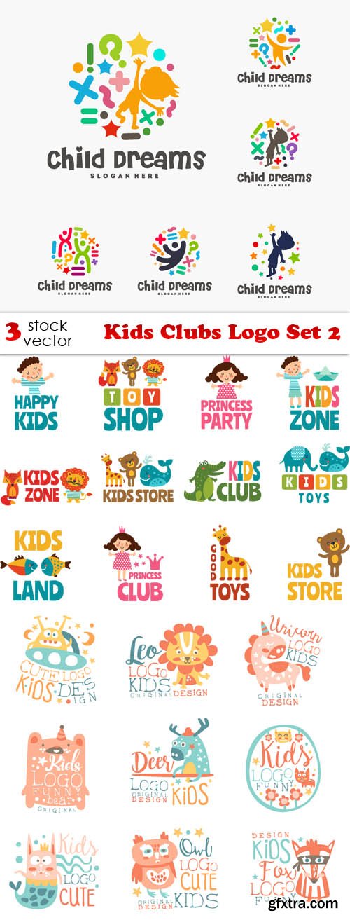 Vectors - Kids Clubs Logo Set 2