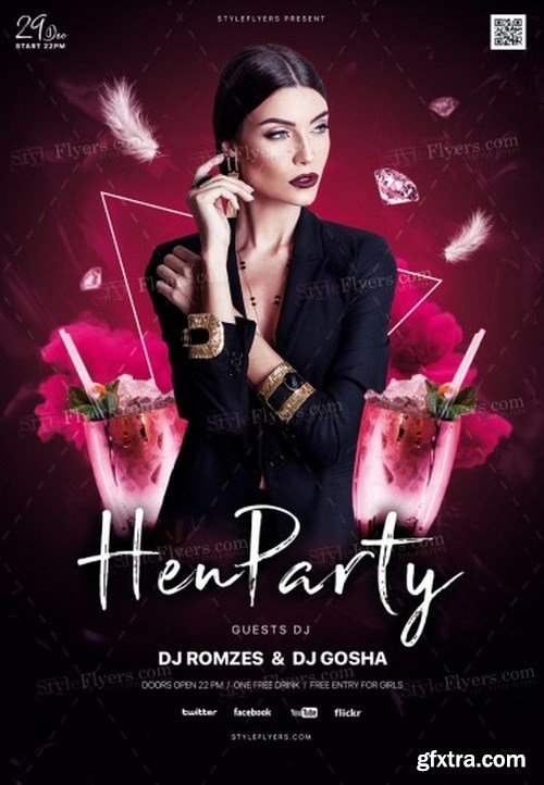 Hen Party PSD Flyer Template