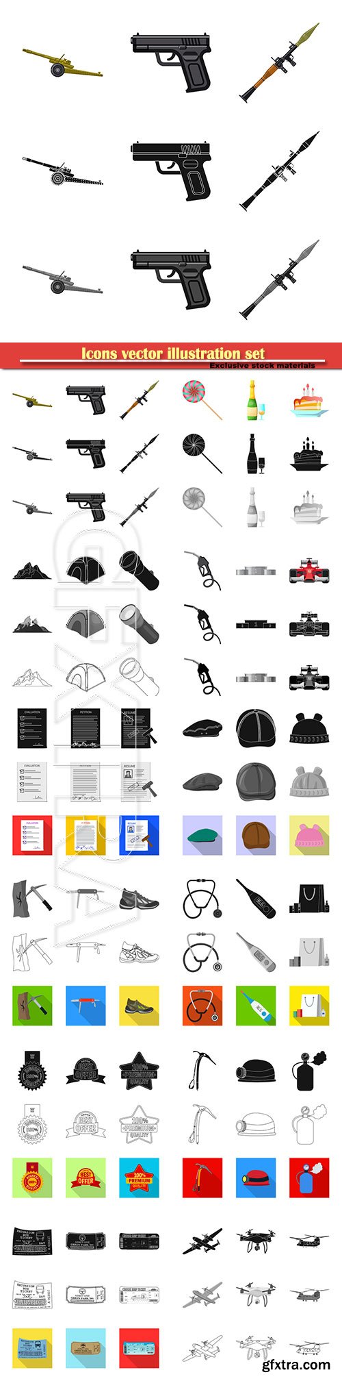 Icons vector illustration set # 3