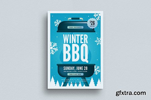 Winter BBQ Event Flyer