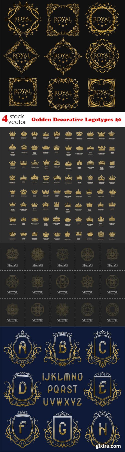 Vectors - Golden Decorative Logotypes 20