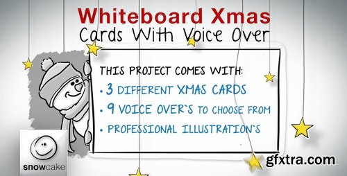 Videohive Whiteboard Xmas Cards With Voice Over 6277688