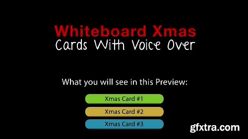 Videohive Whiteboard Xmas Cards With Voice Over 6277688