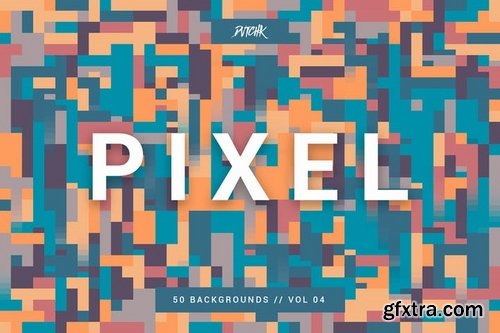 Pixel  Colorful Motion Square Backgrounds  V 04