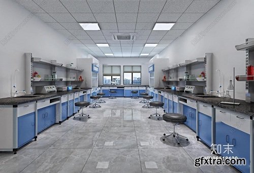 Modern Laboratory Interior Scene