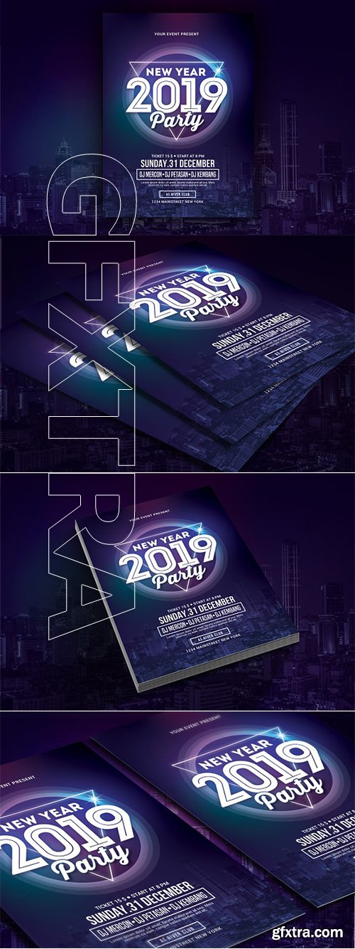 CreativeMarket - New Year Party 2019 3243848