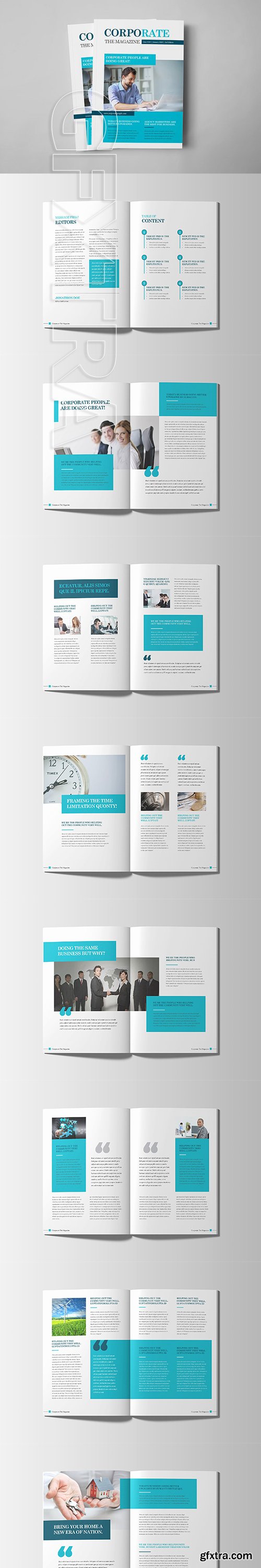 CreativeMarket - Corporate Business Magazine Template 3197586