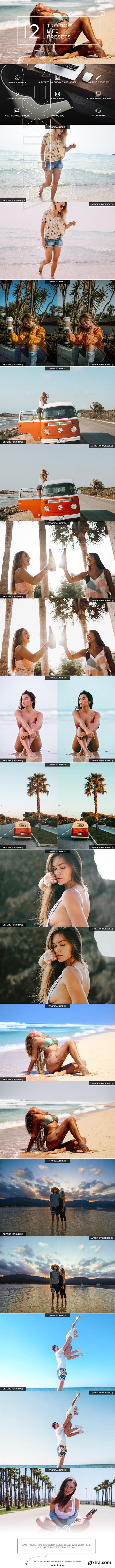 GraphicRiver - 12 Tropical Life Lightroom Presets 22821061