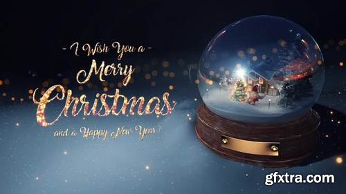 MA - Christmas Snow Globe Cards Stock Motion Graphics 55882