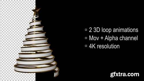 MA - 3D Loop Christmas Tree Stock Motion Graphics 55709