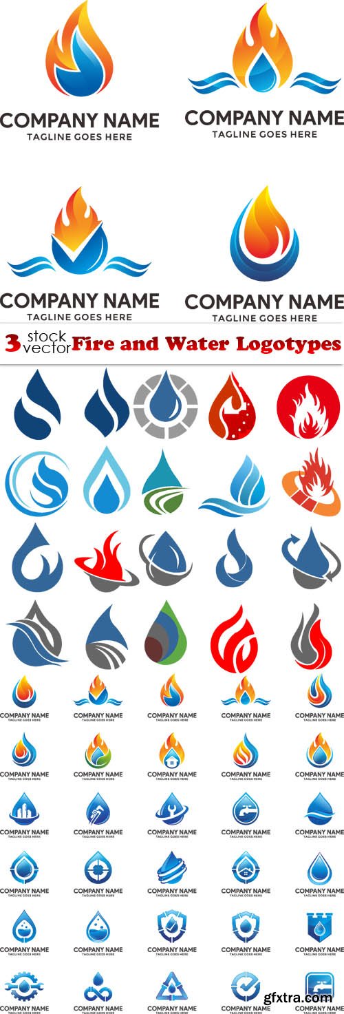 Vectors - Fire and Water Logotypes