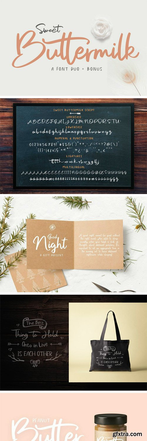 Sweet Buttermilk Font Duo