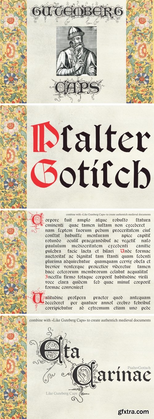 Gutemberg Psalter Gotisch Duo Font