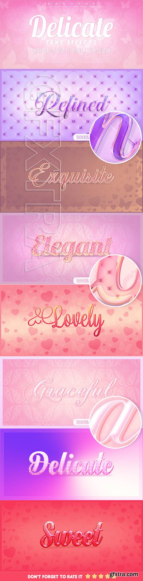 GraphicRiver - Delicate Photoshop Text Effects 22931110