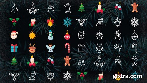 MA - Animated Christmas Icons Specials Pack Stock Motion Graphics 147277