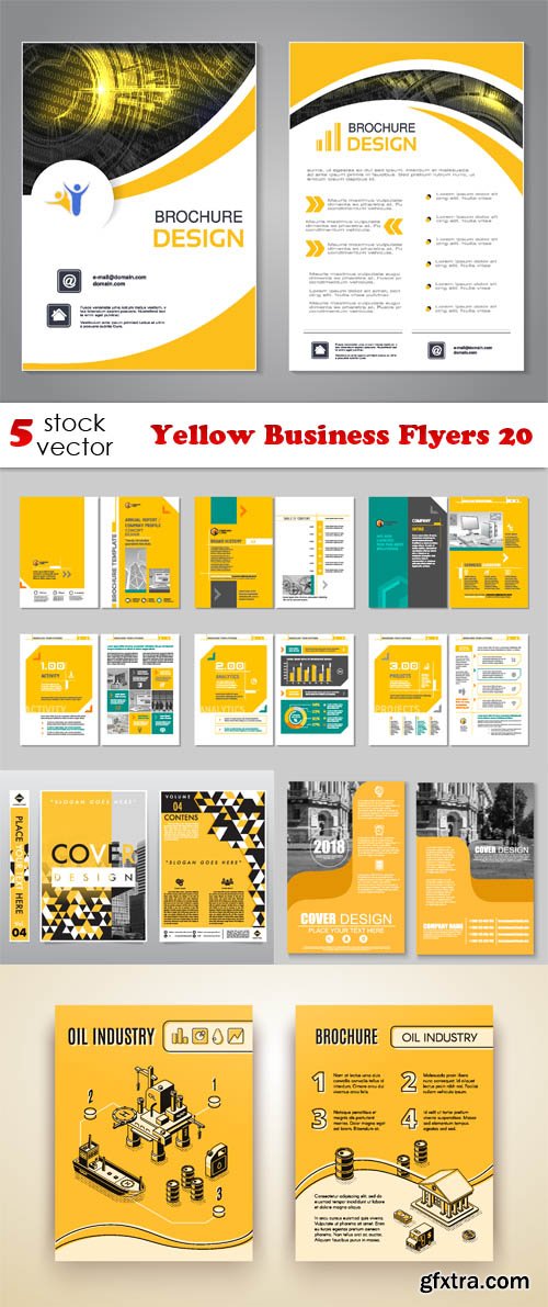 Vectors - Yellow Business Flyers 20