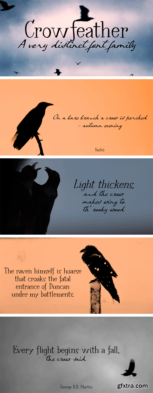 Crowfeather Font Family