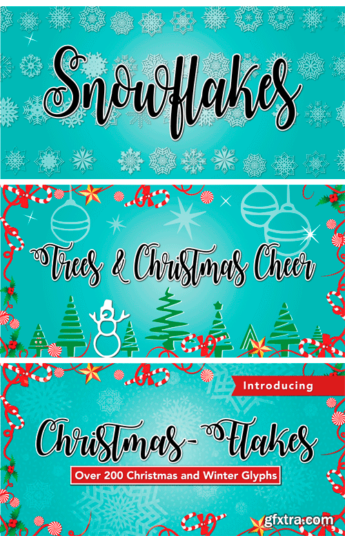 Christmas Flakes Font