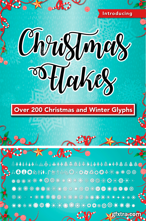 Christmas Flakes Font