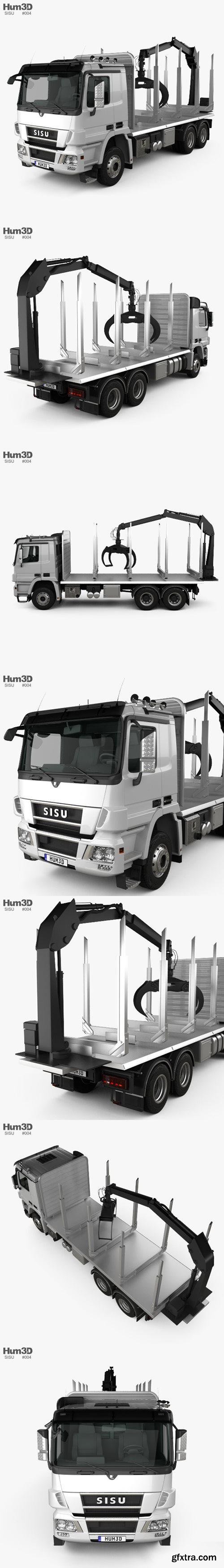 Sisu Polar Logging Truck 2010 - 3D Model