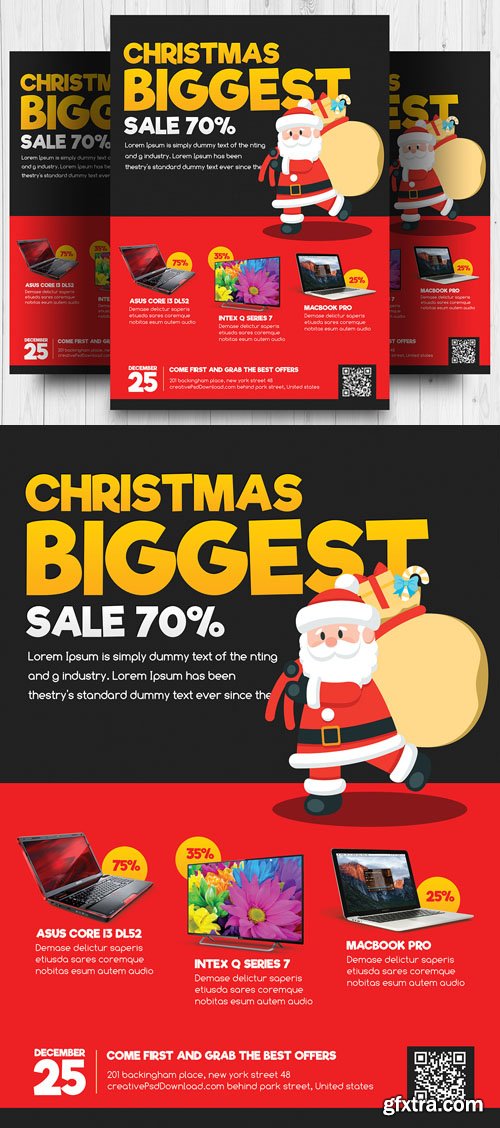 Christmas Biggest Sale Flyer PSD Template