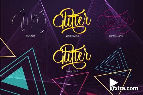 CM - Glitter Script Font 2026645