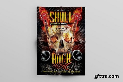 Skull Rock Music Flyer