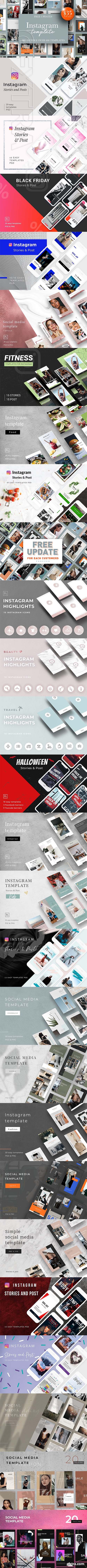 CreativeMarket - Instagram Bundle 25in1 + Free Update 3190185