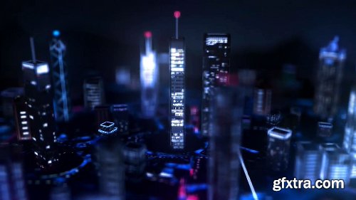 Videohive Highrise City Lights - Logo Intro 11251037