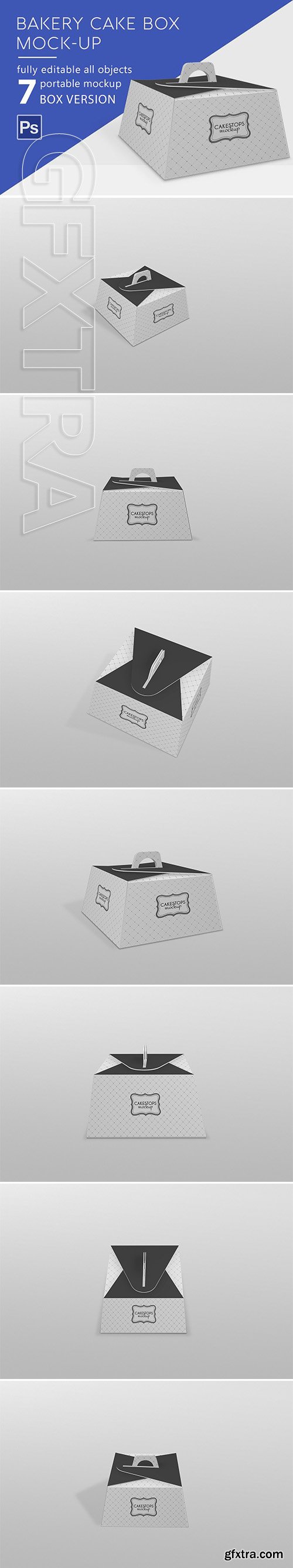 CreativeMarket - Bakery Cake Box Mockup 2898231