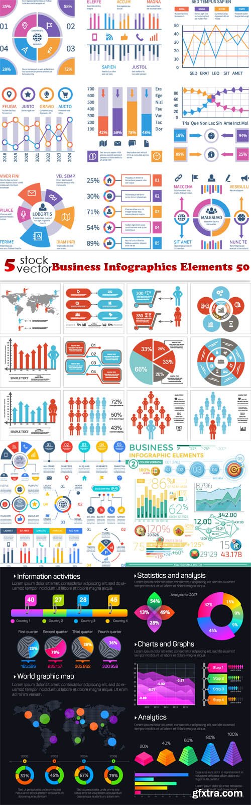 Vectors - Business Infographics Elements 50