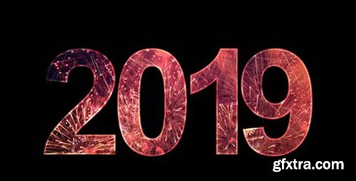 2019-2021 Text With Fireworks Pack - Motion Graphics 146460