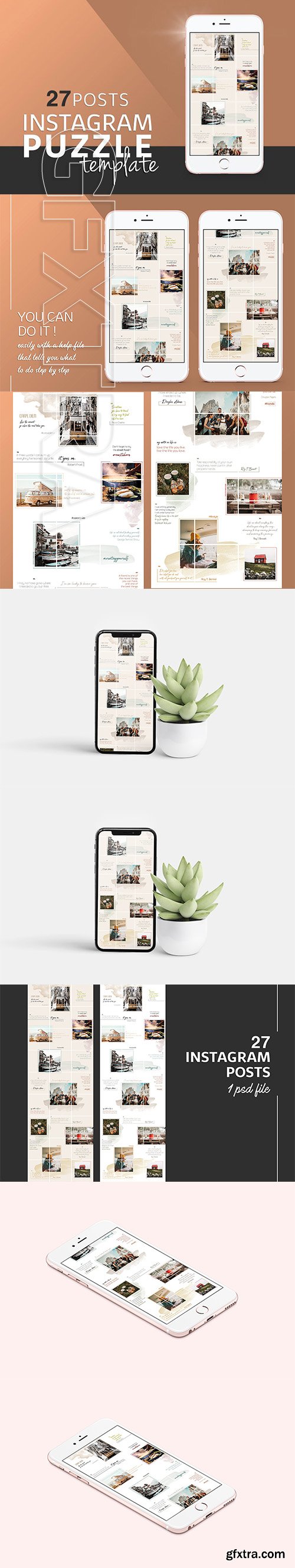 CreativeMarket - Instagram PUZZLE Template 3231074