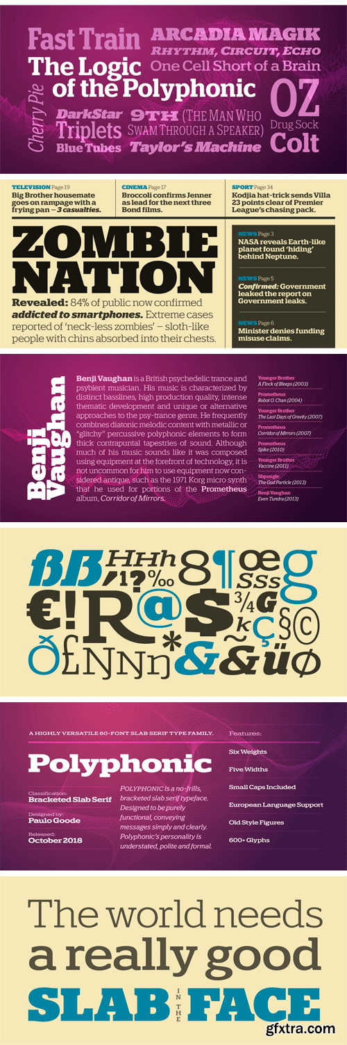 Polyphonic Font Family