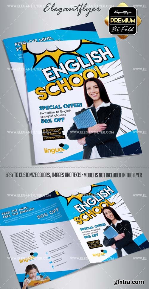 School of English V2 2018 PSD Bi-Fold Brochure