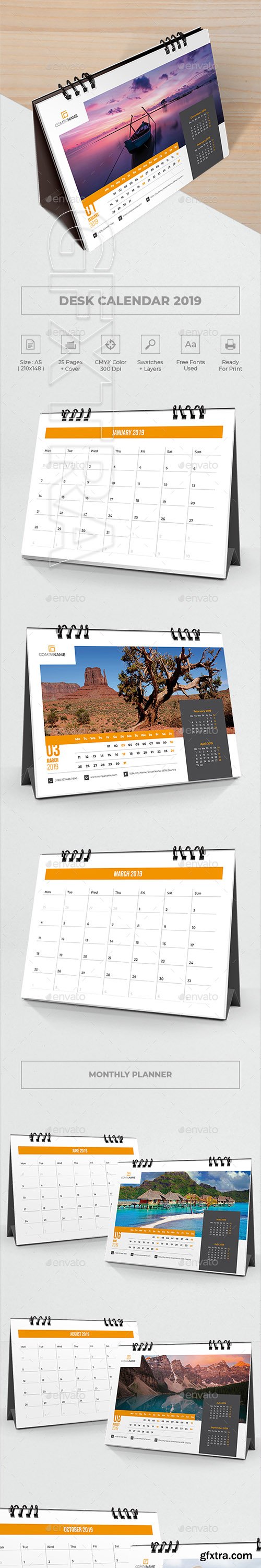 GraphicRiver - Desk Calendar 2019 Planner 22944776