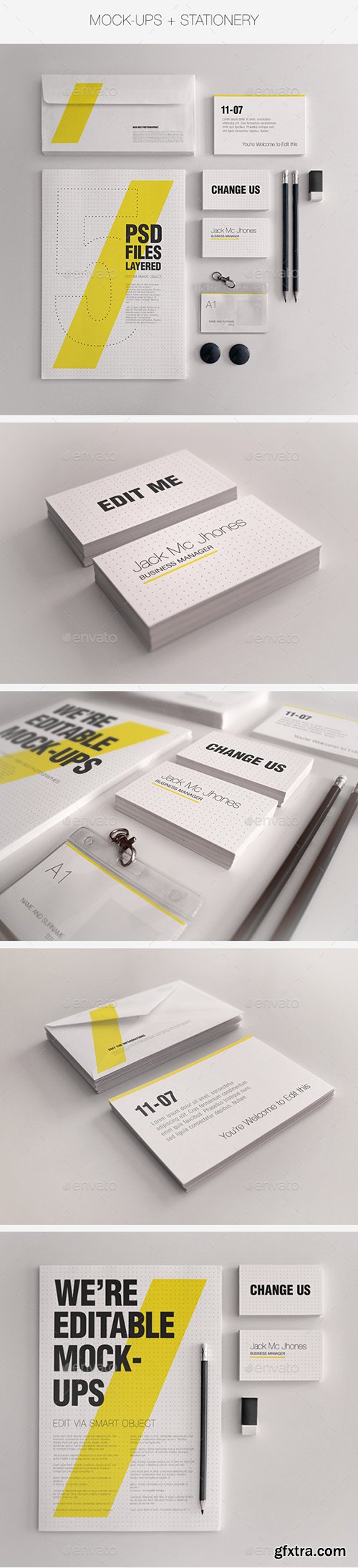 Graphicriver - Realistic Stationery Mock-Up Set 1 - Corporate ID 3358091