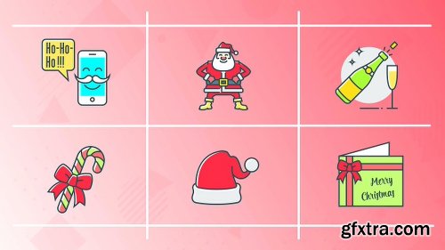 Videohive Mary Christmas - 30 Animated Icons 22866488