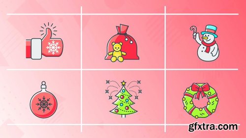 Videohive Mary Christmas - 30 Animated Icons 22866488