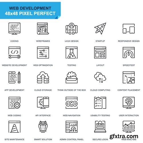 Videohive 625 Thin Line Icons 22973742