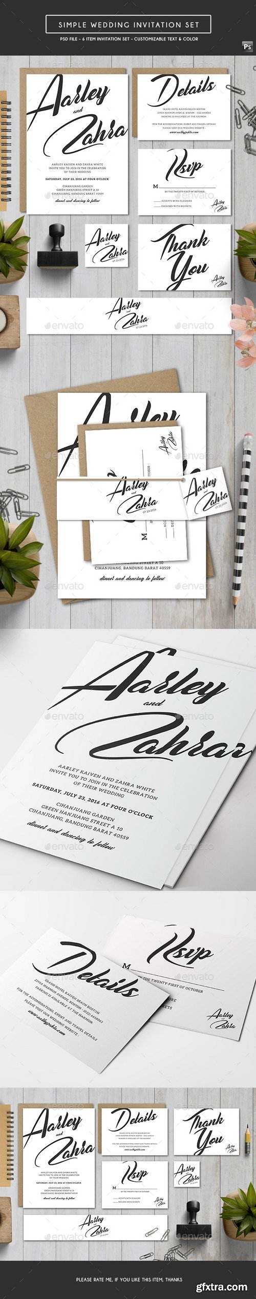 Graphicriver - Simple Wedding Invitation Set 17452324