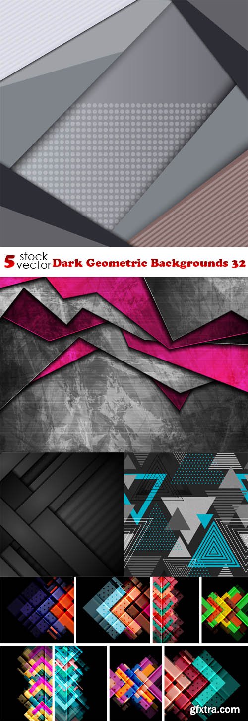 Vectors - Dark Geometric Backgrounds 32