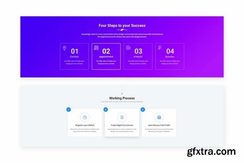 10 Process Steps Widget Design for Web-UI Kit