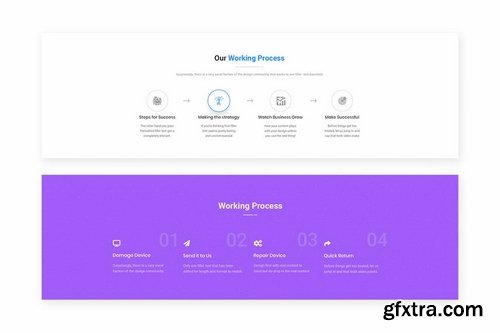 10 Process Steps Widget Design for Web-UI Kit