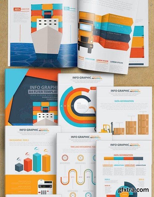 Cargo And Shipping Infographic 17 Pages Design