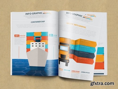 Cargo And Shipping Infographic 17 Pages Design