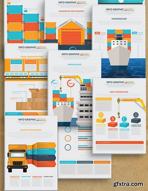 Cargo And Shipping Infographic 17 Pages Design